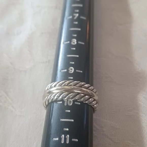David Yurman Unisex Classic Cable Band Ring, SS & 14k, size 9.5 - Picture 7 of 9